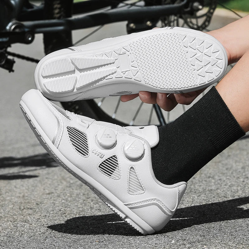 Non Lock Cycling shoe man with Cleat Shoes MTB Flat pedal bicycle shoes Outdoor Sports Speed Indoor Mountain Bike Shoes woman