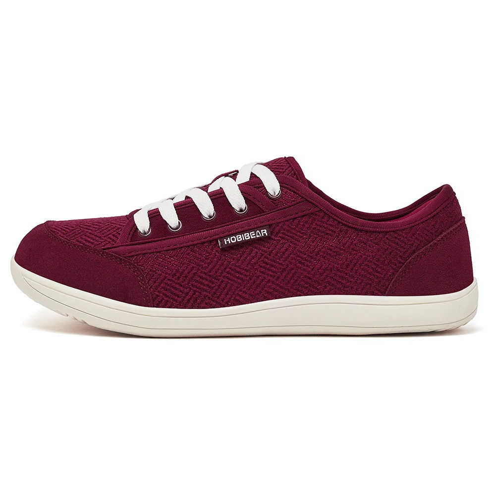 Minimalist Cowhide Leather Lace Up Fashion Sneakers