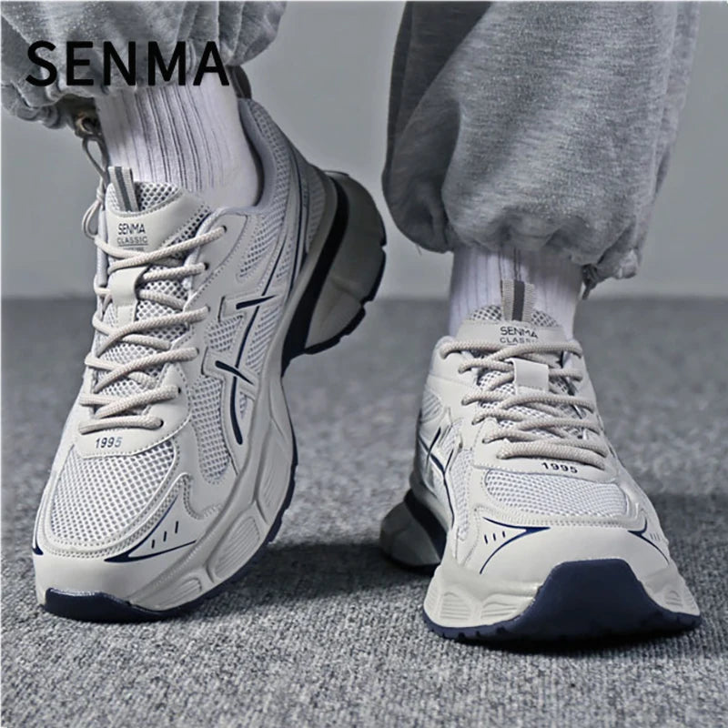 SENMA Men Breathable Casual Shoes Trendy Vulcanized Sports Shoes Male Thick Sole Women Light Casual Sports Shoes Running Shoes