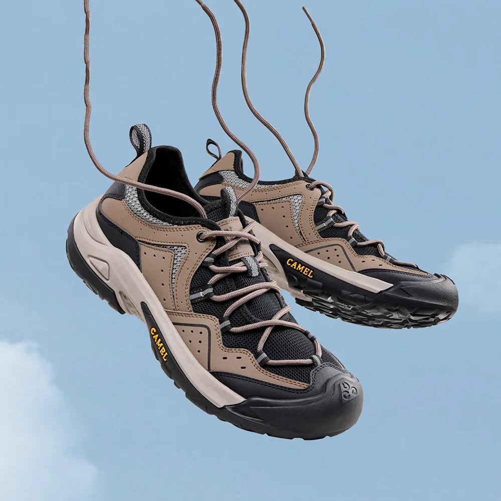 GOLDEN CAMEL Outdoor Hiking Shoes Leisure Lightweight Men's Mesh Breathable Hollow Sports Shoes for Men Trekking Shoe 2024 New