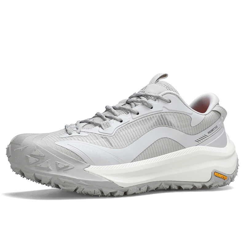 HUMTTO Chaussures de randonnée respirantes pour hommes, chaussures de sport d'extérieur antidérapantes pour hommes, baskets de marche de sécurité en cuir pour hommes