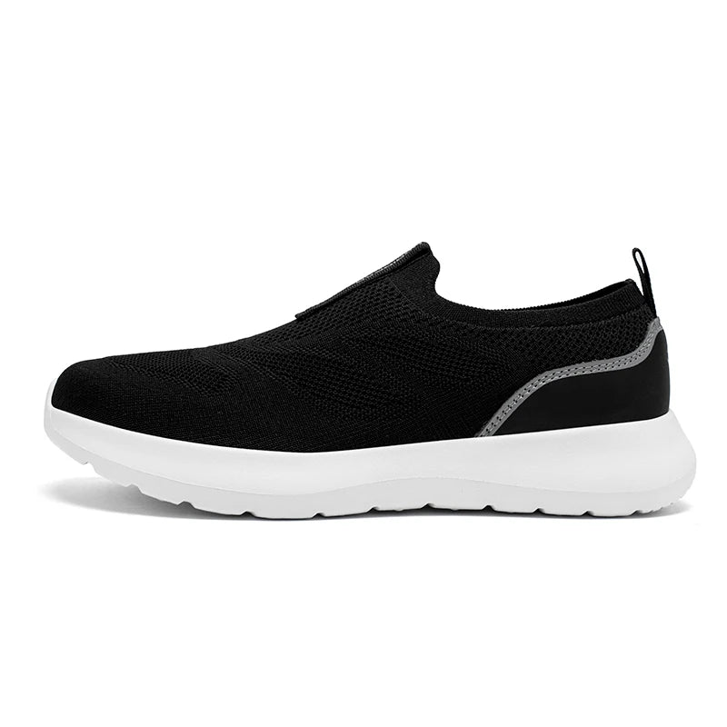 HOBIBEAR Unisex Running Shoes Wide Toe Comfortable Non Slip Sneakers Mesh Breathable Slip On Walking Shoes