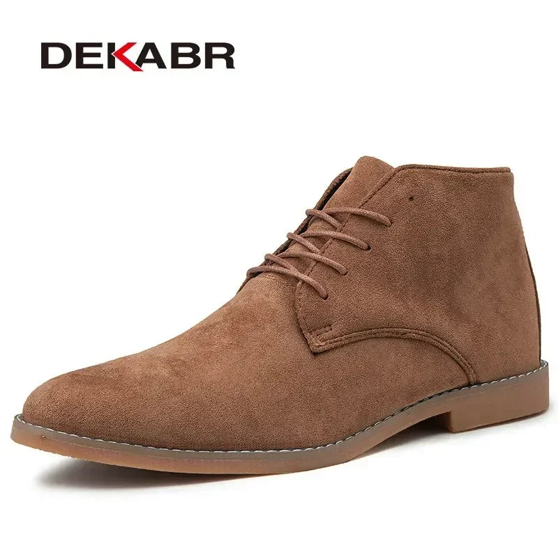 DEKABR Fashion Casual Boots Men Autumn Winter Comfortable Durable Outsole Men Shoes High Quality Cow Suede Men Boots