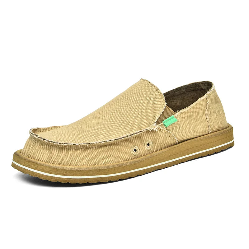 Chaussures décontractées en toile faites à la main pour hommes, baskets tendance, mocassins respirants, chaussures basses plates, conduite souple, nouvelle collection printemps 2025