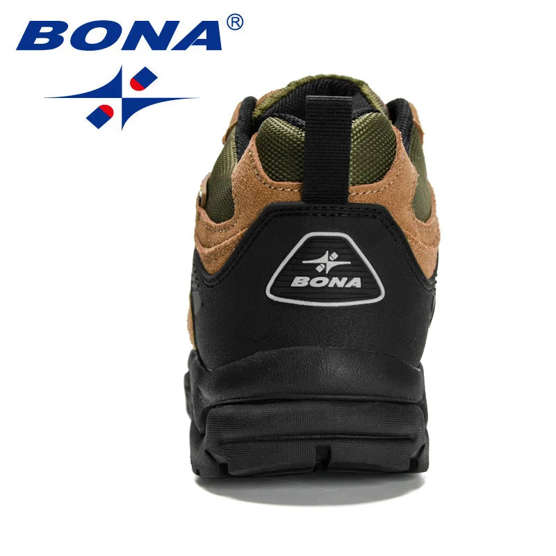 BONA  New Designers Non-slip Wear-resistant Breathable Hiking Shoes Men Outdoor Fashion casual hiking shoesHigh-quality Jogg
